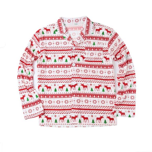 COPY - Matching Button-down Winter Christmas Family Pajamas PJs Reindeer Mix & … - Picture 9 of 16